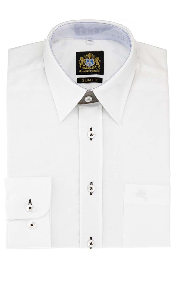 Hemd 12105, weiß - Slim fit