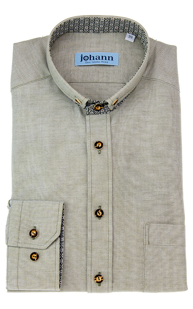 Hemd 3019 16117, beige tanne - Slim fit