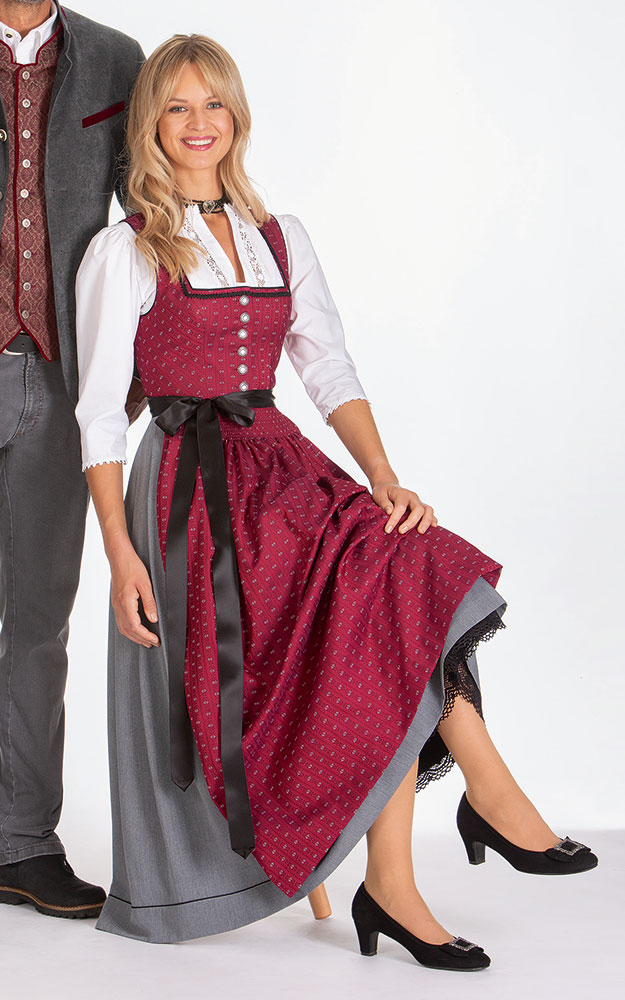 Schürze Mainburg Extra, weinrot