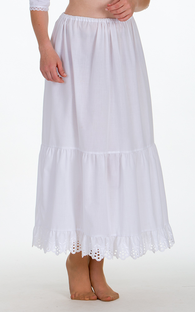 Unterrock Pia, weiß 90cm Festonspitze