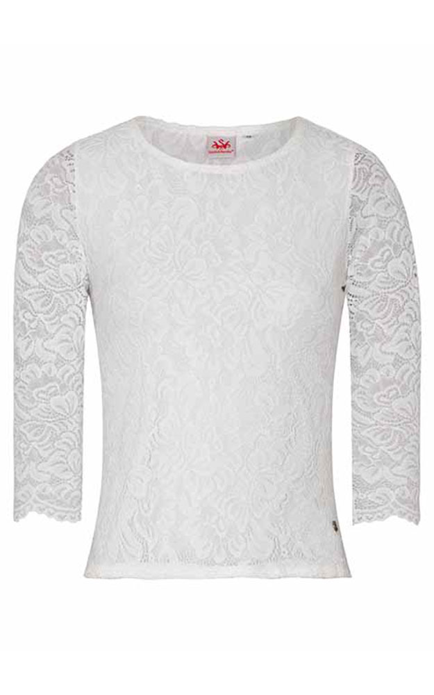 Trachtenbluse Alheim, offweiß