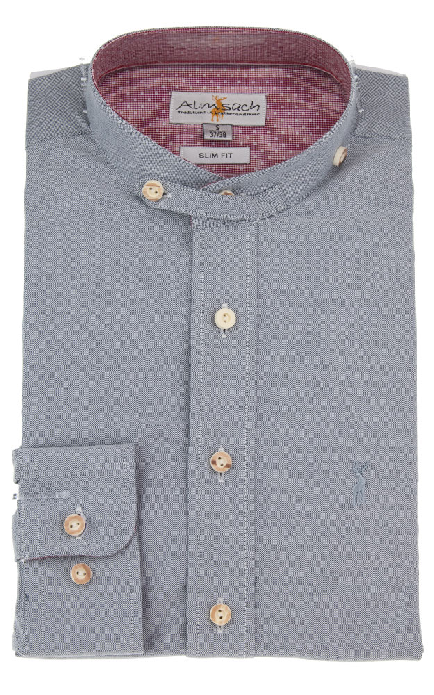 Hemd HE 935, grau - Slim fit