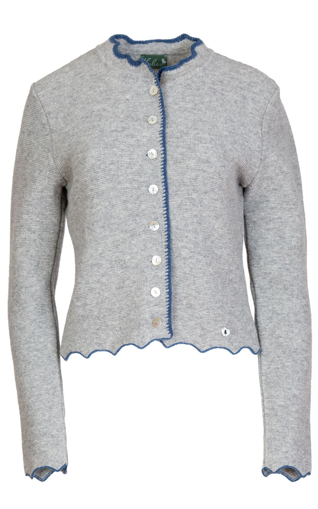 Strickjacke Elina, silber/jeans