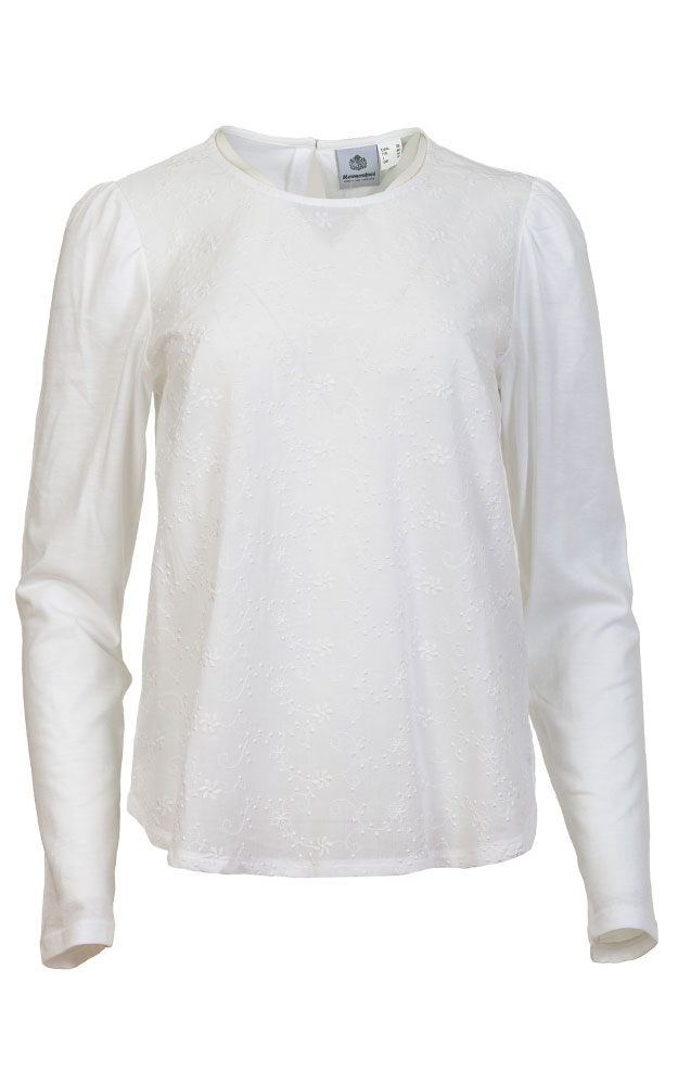 Damen-Shirt Lorena, weiß langarm