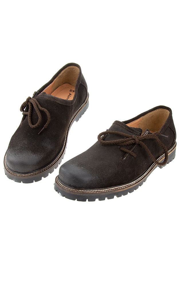 Haferlschuhe Velour, espresso