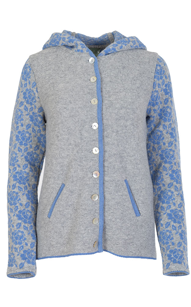 Strickjacke Guilia, hellgrau/hellblau