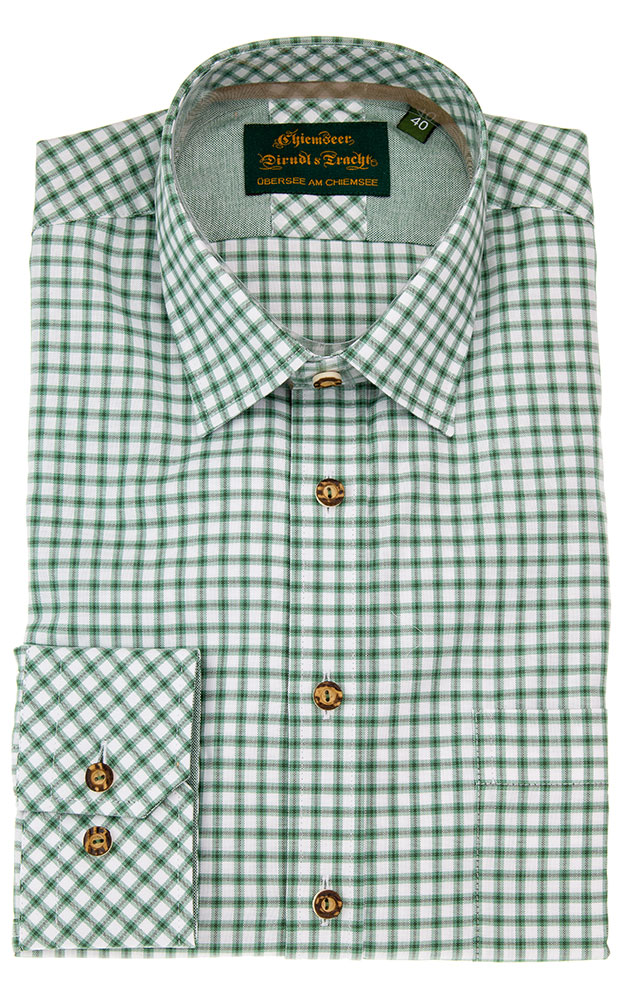 Hemd 2561 4020, # grün/weiß - Slim fit