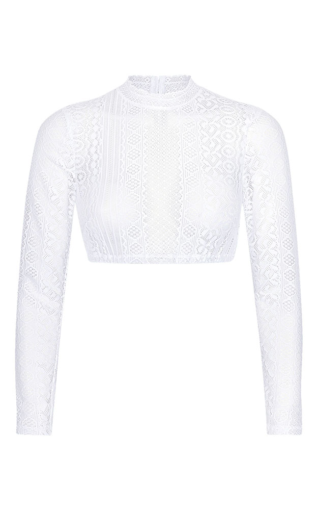 Dirndlbluse 01 0462SL 04, weiß Spitzenarm lang
