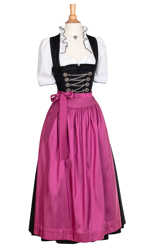 Schürze Taft, pink/beere