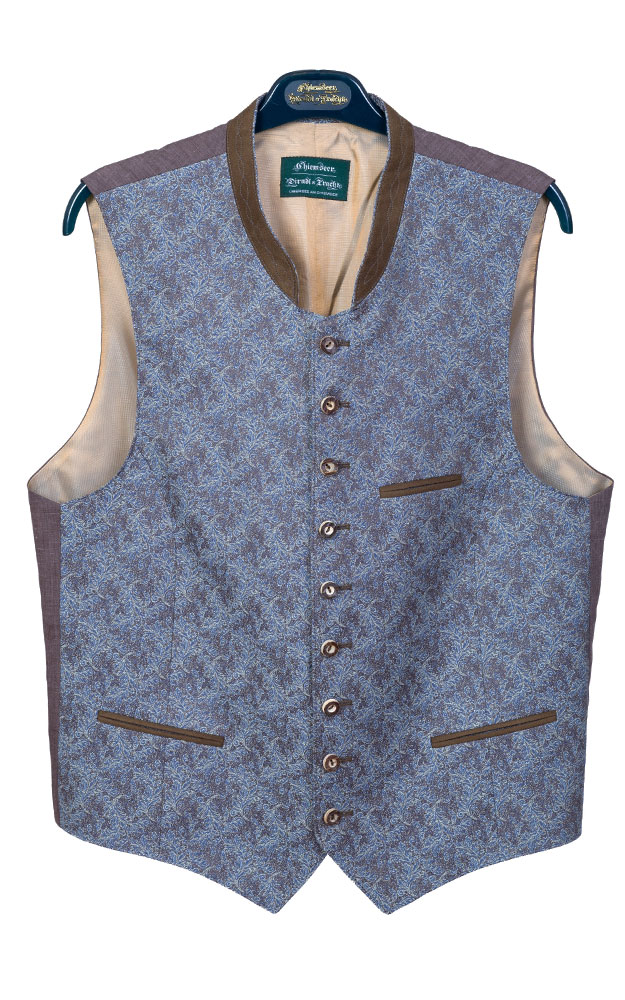 Weste 3552, grau/blau