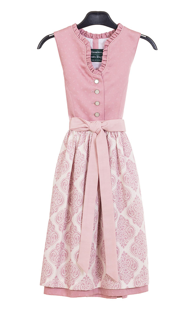 Kinderdirndl Perla mit Schürze, rosa