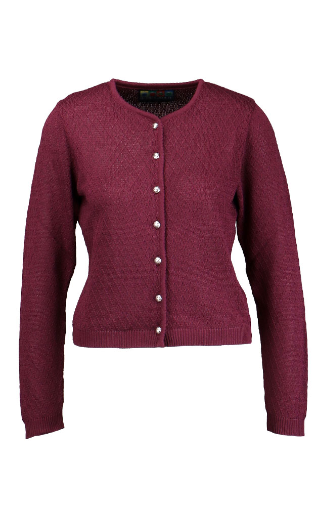 Strickjacke 116129, weinrot