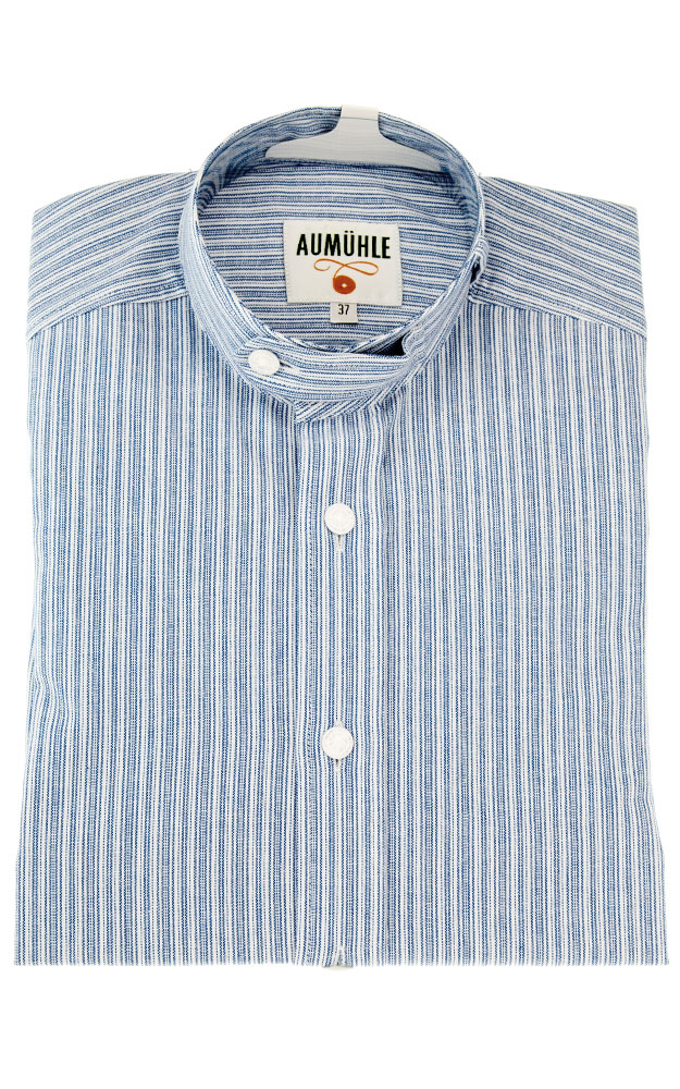 Hemd 11861 305970, blau/weiß Stehkragen