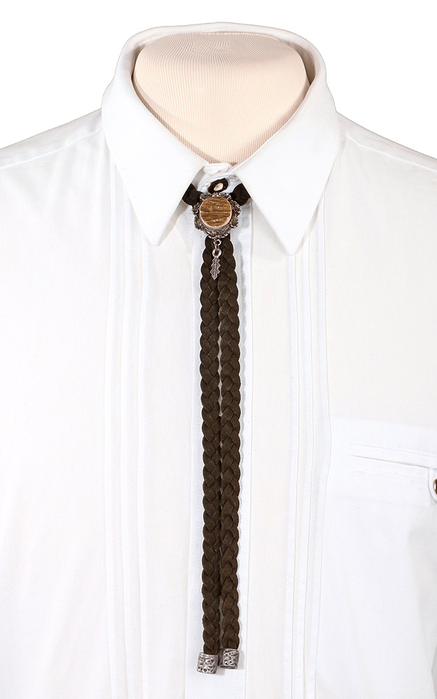 Leder-Flechtband, dunkelbraun