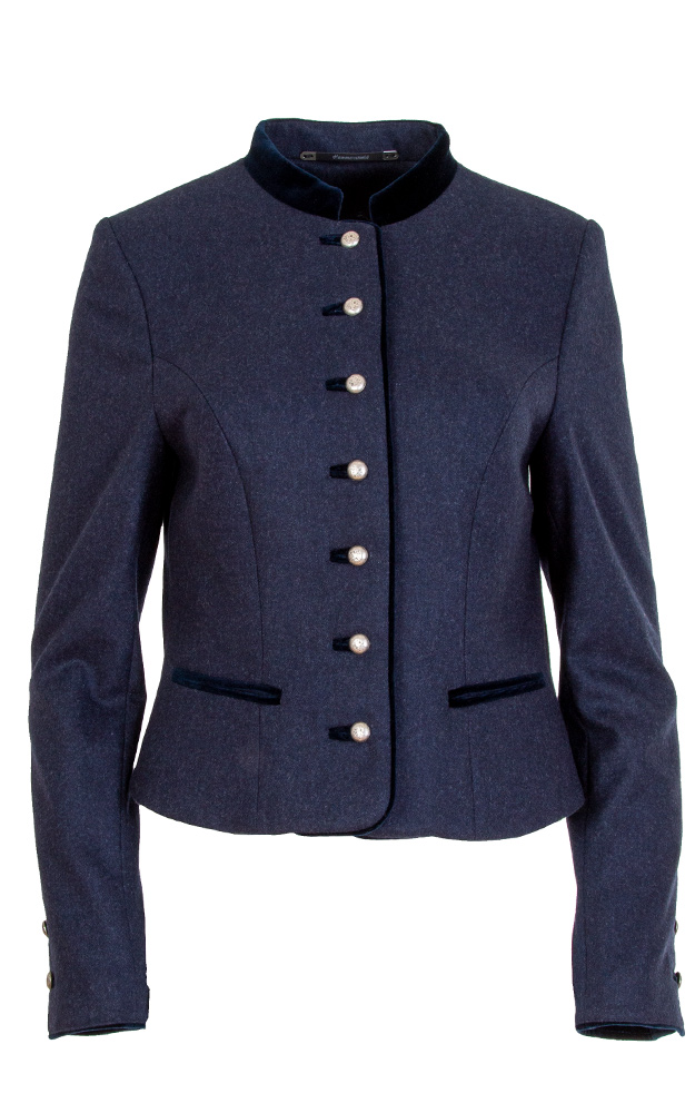 Jacke Blauberg, dunkelblau/Samt blau