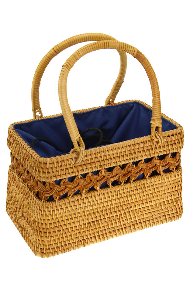 Korbtasche AT24019, Stoff blau