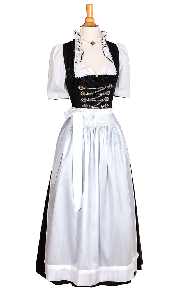 Schürze Taft, weiß