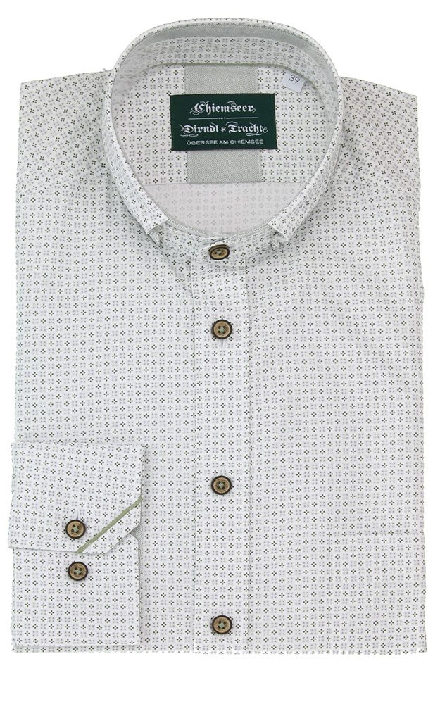 Hemd 3067 10217, grün/weiß - Slim fit