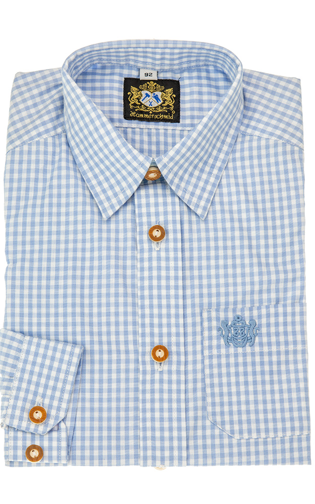 Kinderhemd Hamm LK #, hellblau/wß