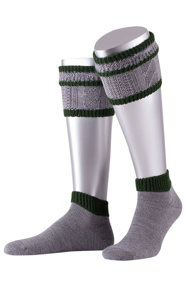 Loferl / Loiferl kurz, mittelgrau/tanne