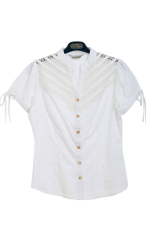 Trachtenbluse 21, weiß