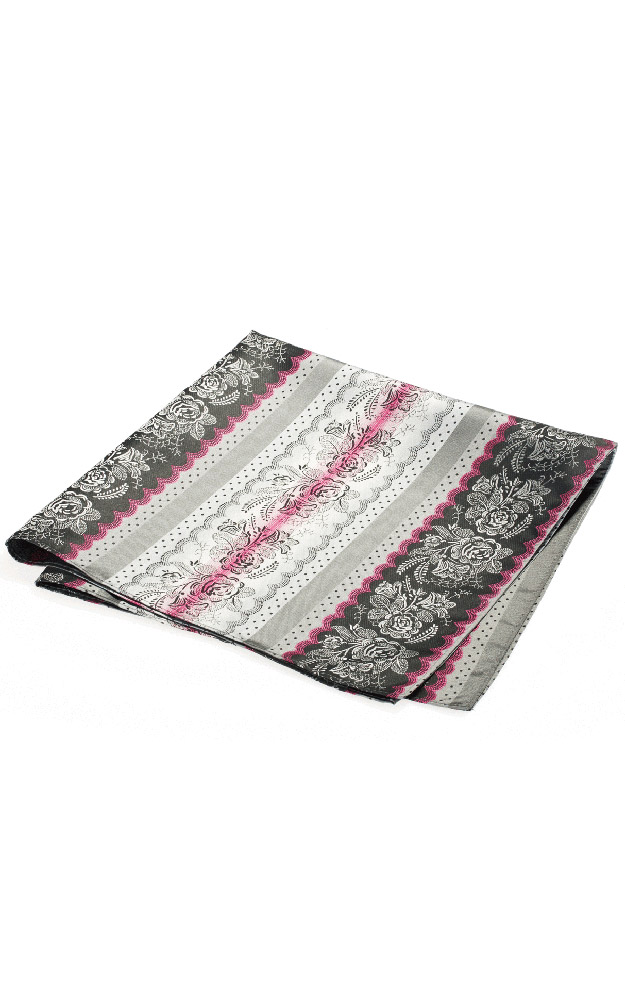 Tuch 635 05, pink/schwarz