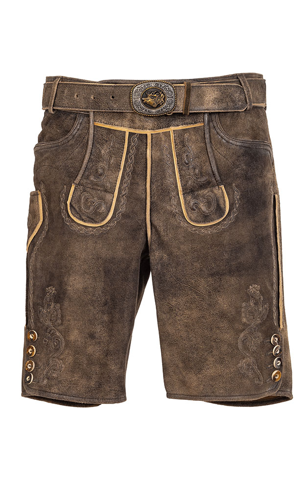 Lederhose Fuschlsee mit Gürtel, marlin