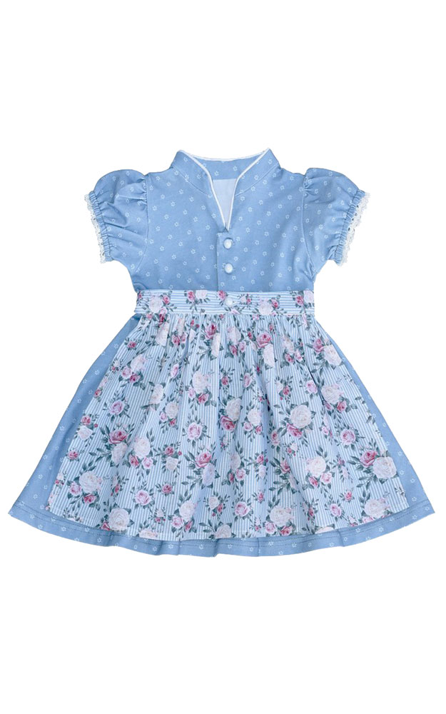 Baby-Dirndl Lilly mit Schürze, hellblau