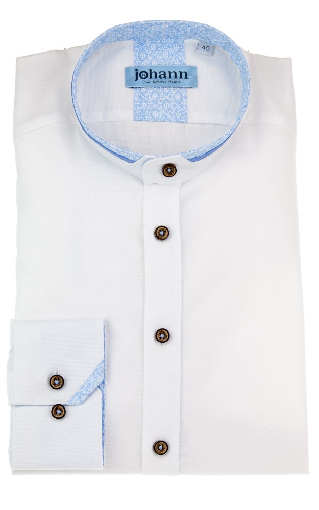 Hemd 3012 14106, weiß/blau - Slim fit