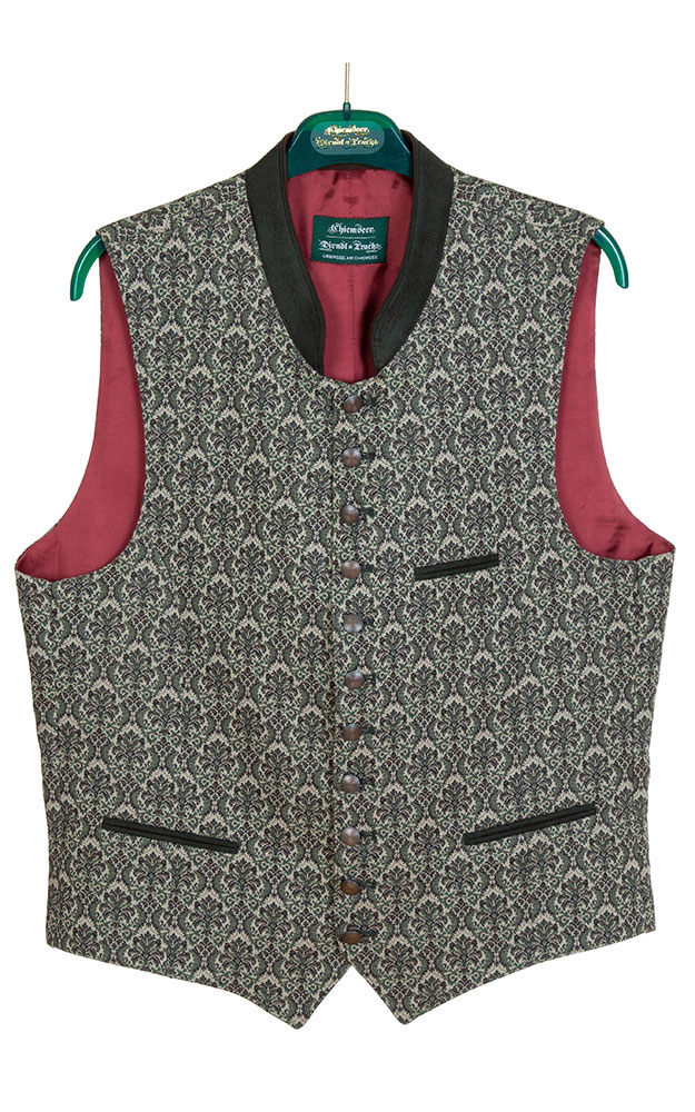 Weste Ambros 2528-93, grün gemustert