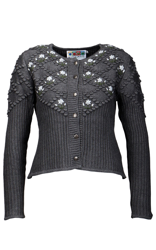 Strickjacke 13637, dunkelgrau