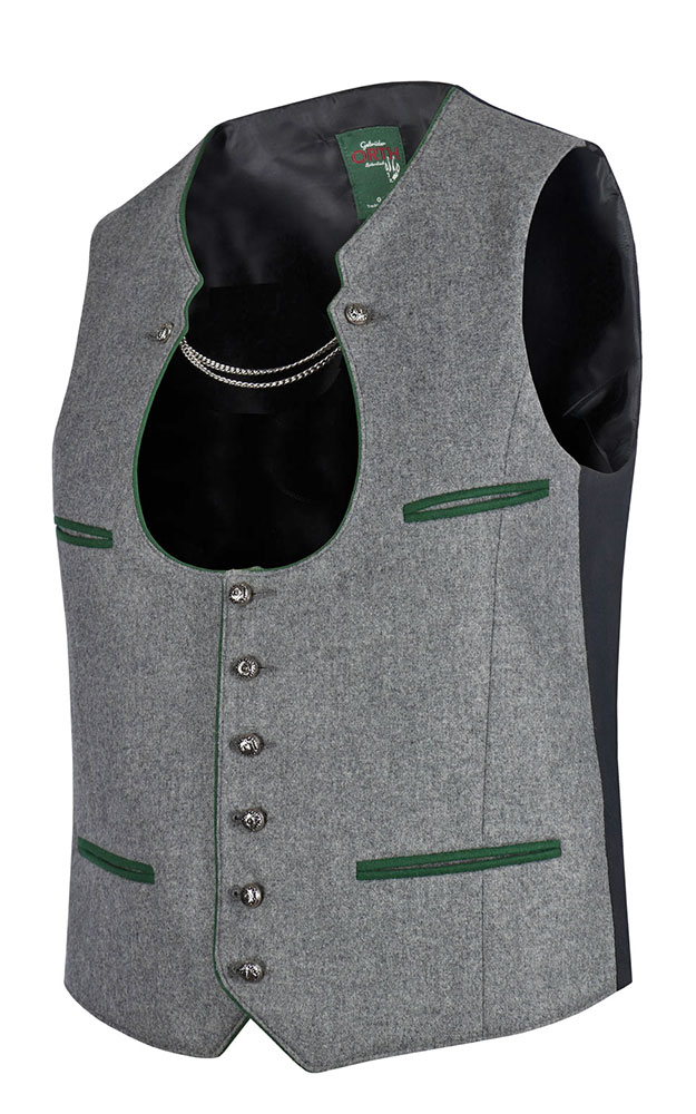 Weste Ketterl, hellgrau/tanne