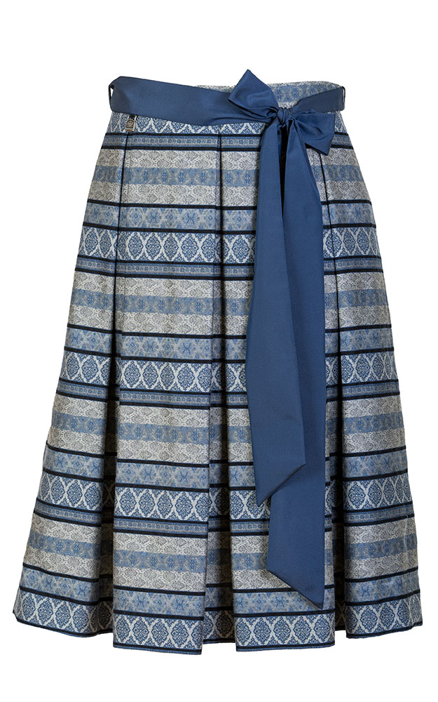 Rock Cham, blau gemustert