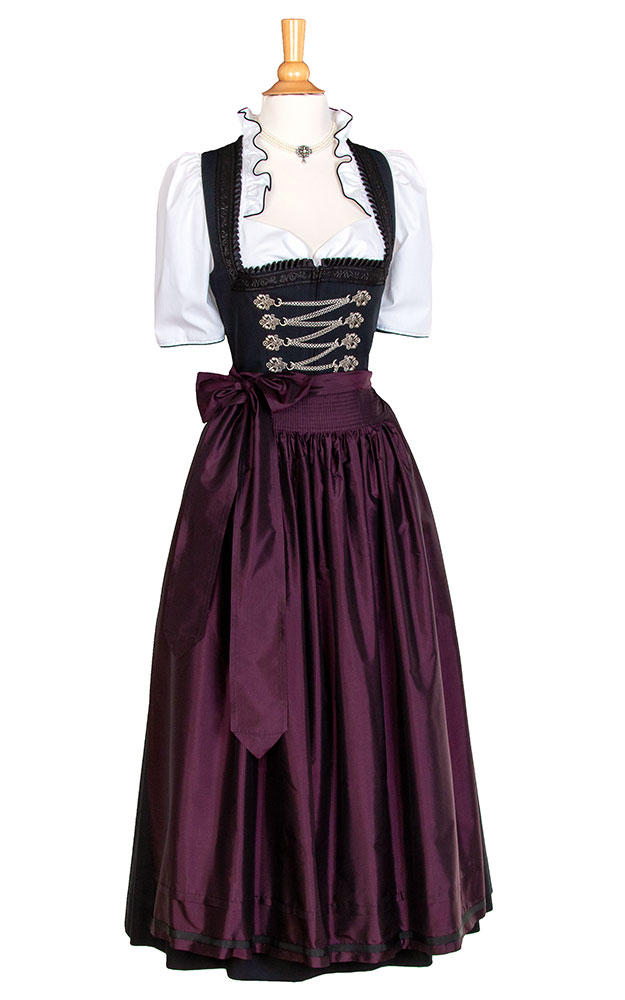 Schürze Taft, aubergine