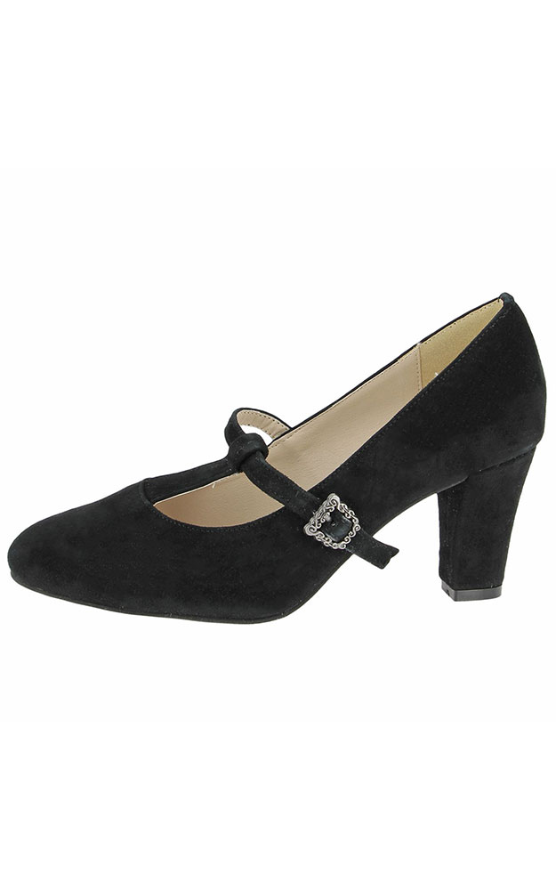 Velours-Schuhe 3009602002, schwarz