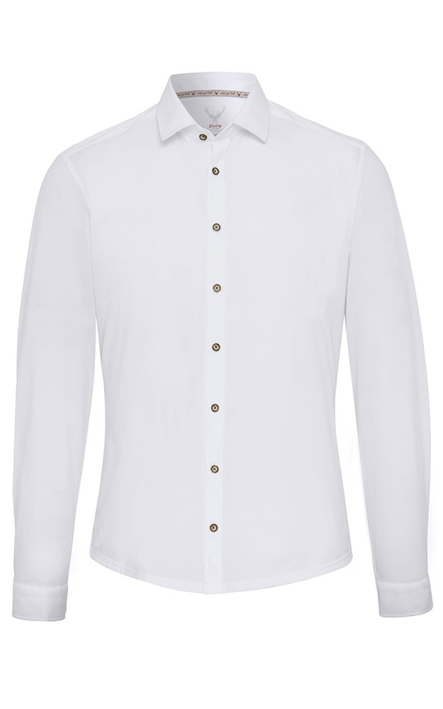 Hemd 5018, weiß - Slim fit super stretch