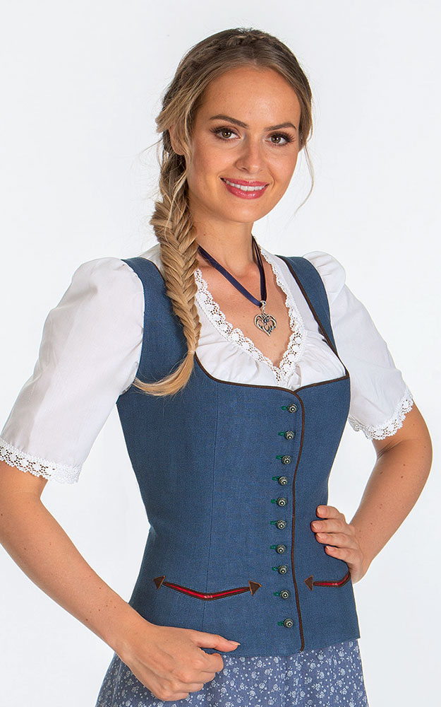 Mieder Landsberg, jeansblau