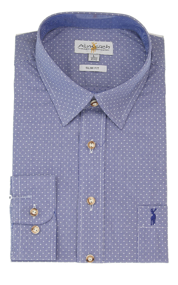 Hemd HE 769 LK, blau - Slim fit