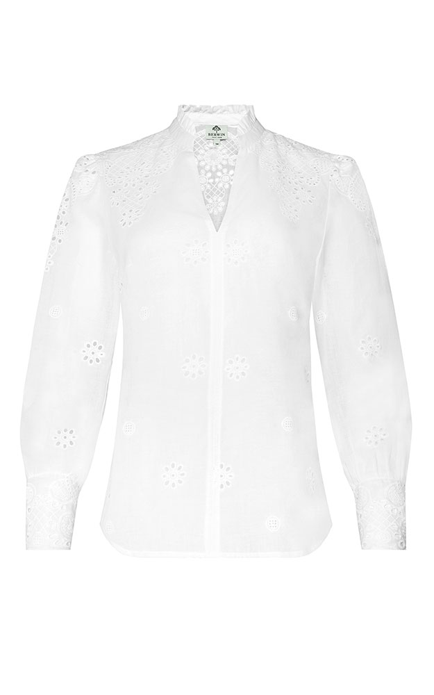 Trachtenbluse 35212, weiß