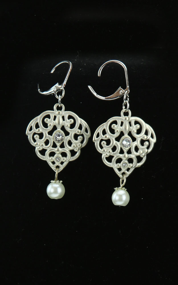 Ohrringe 48387-3, weißgold-kristall