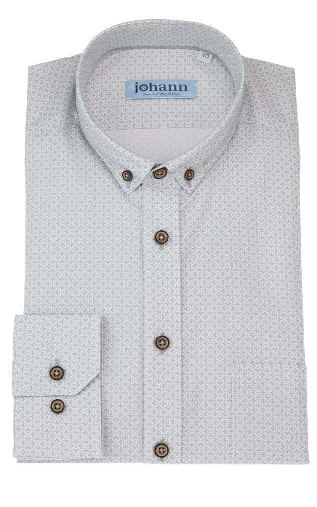 Hemd 3034 10185, grau - Slim fit