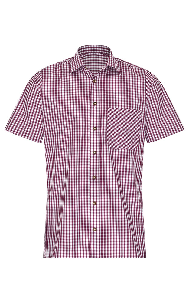 Hemd Cortina, # beere/weiß Kurzarm