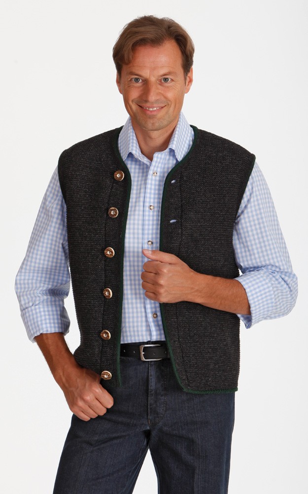 Strickweste Gierli, anthrazit/tanne