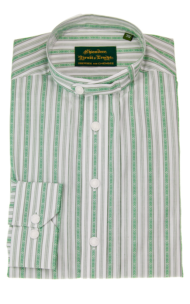 Hemd 2906 4024 34, grün gestreift - Slim fit