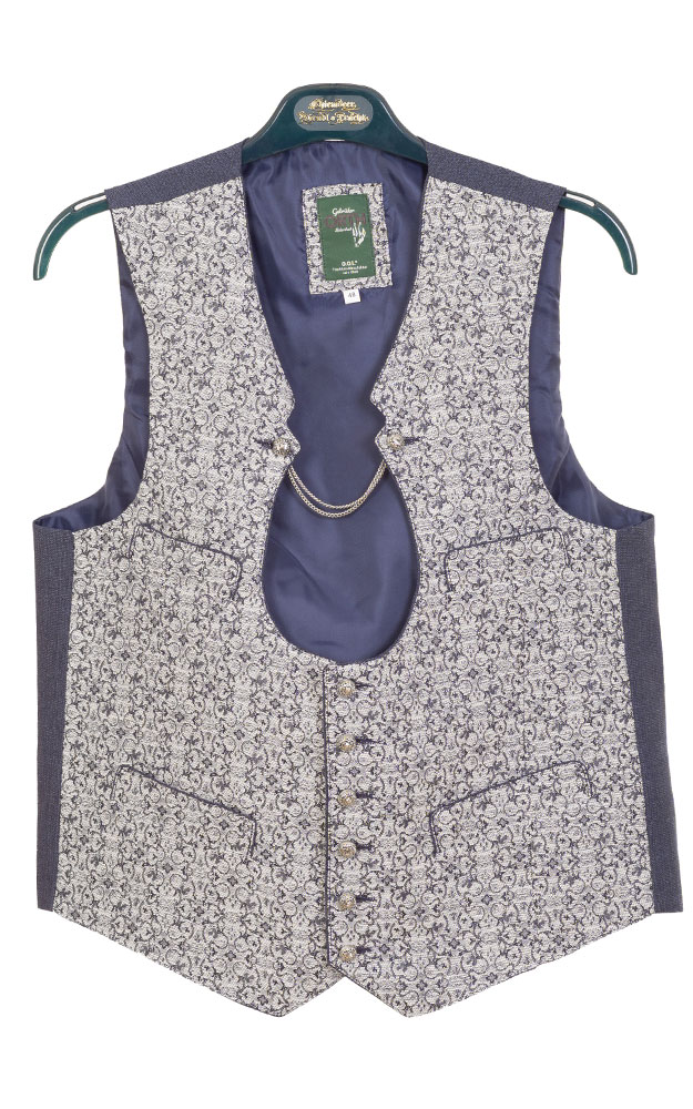 Weste Ferdl, blau/grau