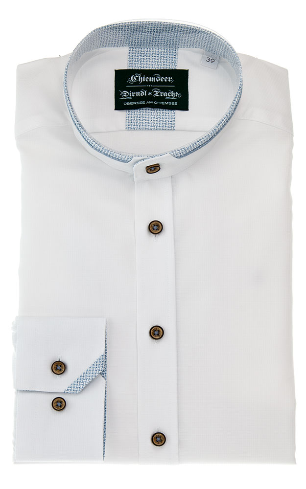 Hemd 3012, weiß/blau SK - Slim fit