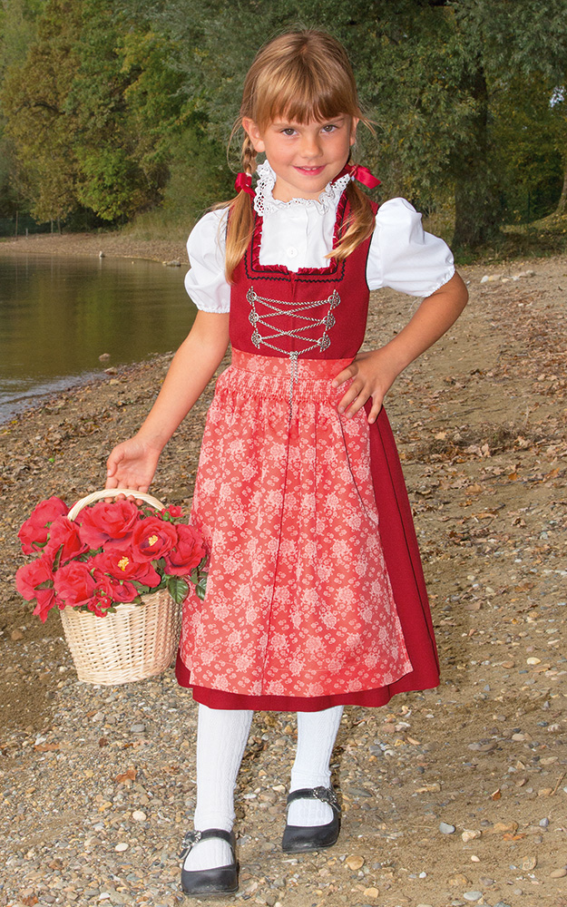 Kinderdirndl Sissi, mit Schürze