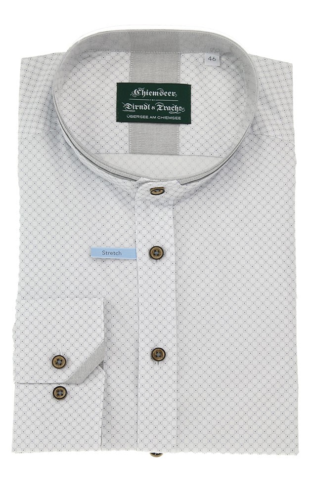 Hemd 43109 SK weiß/grau - Slim fit