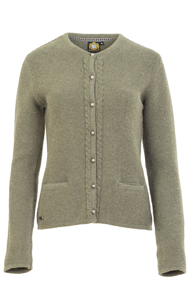 Strickjacke Finnland, schilfgrün