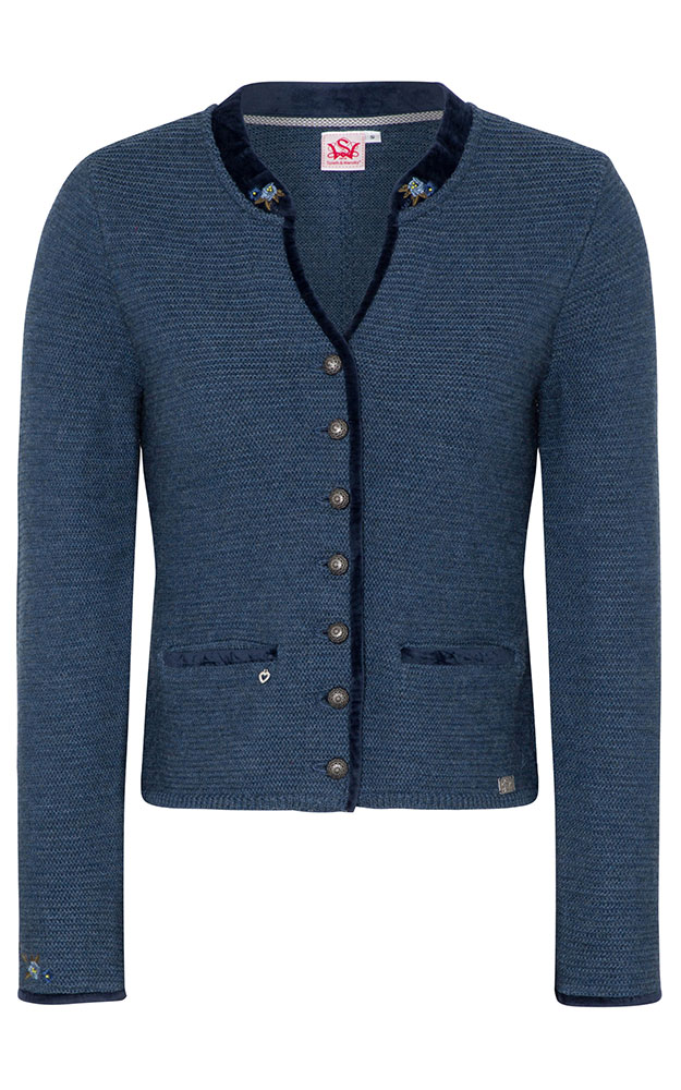 Strickjacke Malta, jeansblau